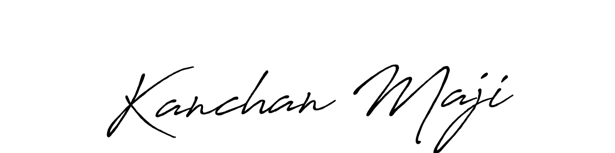 Kanchan Maji stylish signature style. Best Handwritten Sign (Antro_Vectra_Bolder) for my name. Handwritten Signature Collection Ideas for my name Kanchan Maji. Kanchan Maji signature style 7 images and pictures png
