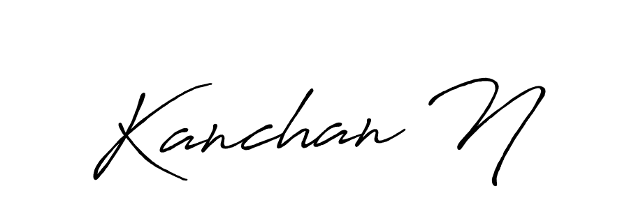 Also we have Kanchan N name is the best signature style. Create professional handwritten signature collection using Antro_Vectra_Bolder autograph style. Kanchan N signature style 7 images and pictures png