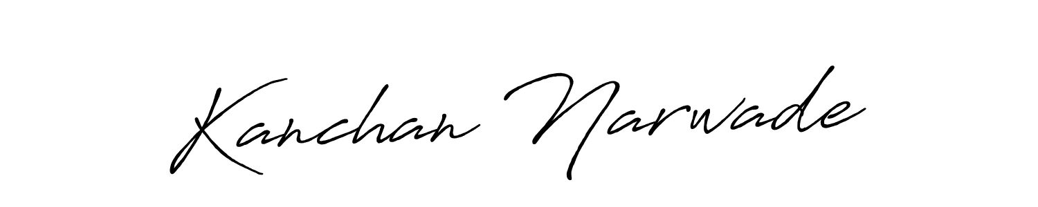 The best way (Antro_Vectra_Bolder) to make a short signature is to pick only two or three words in your name. The name Kanchan Narwade include a total of six letters. For converting this name. Kanchan Narwade signature style 7 images and pictures png