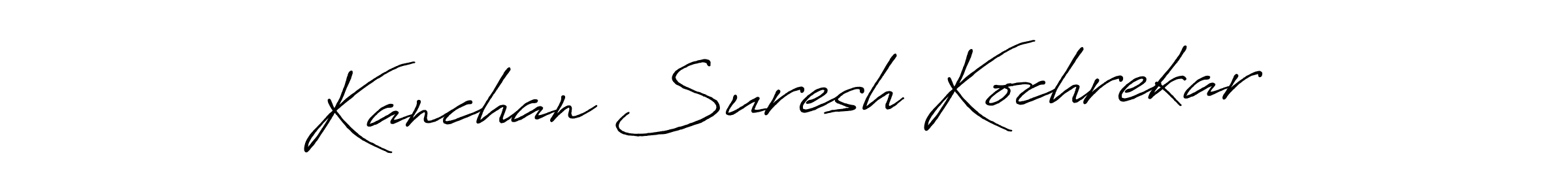 This is the best signature style for the Kanchan Suresh Kochrekar name. Also you like these signature font (Antro_Vectra_Bolder). Mix name signature. Kanchan Suresh Kochrekar signature style 7 images and pictures png