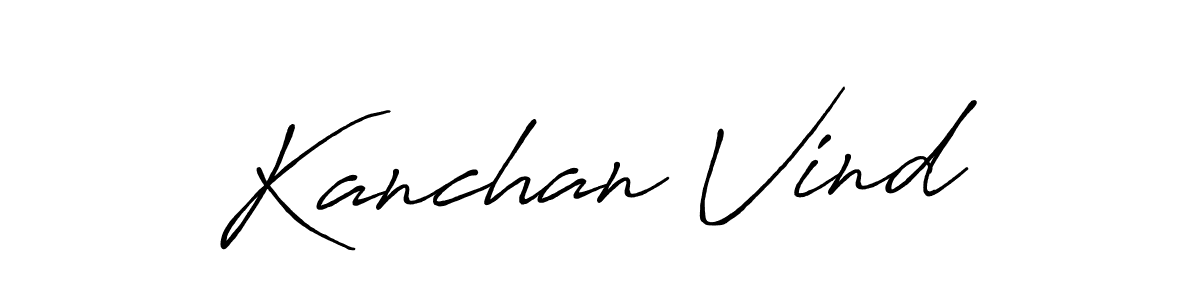 How to make Kanchan Vind signature? Antro_Vectra_Bolder is a professional autograph style. Create handwritten signature for Kanchan Vind name. Kanchan Vind signature style 7 images and pictures png