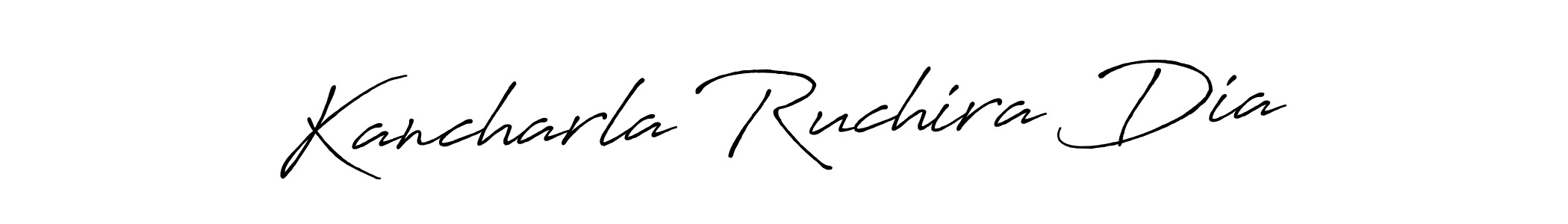 Design your own signature with our free online signature maker. With this signature software, you can create a handwritten (Antro_Vectra_Bolder) signature for name Kancharla Ruchira Dia. Kancharla Ruchira Dia signature style 7 images and pictures png