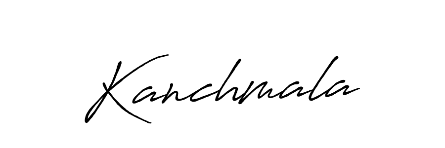 How to make Kanchmala signature? Antro_Vectra_Bolder is a professional autograph style. Create handwritten signature for Kanchmala name. Kanchmala signature style 7 images and pictures png