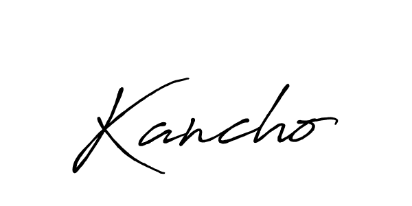 How to make Kancho signature? Antro_Vectra_Bolder is a professional autograph style. Create handwritten signature for Kancho name. Kancho signature style 7 images and pictures png