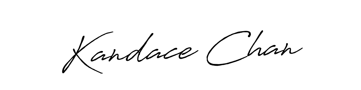 Kandace Chan stylish signature style. Best Handwritten Sign (Antro_Vectra_Bolder) for my name. Handwritten Signature Collection Ideas for my name Kandace Chan. Kandace Chan signature style 7 images and pictures png