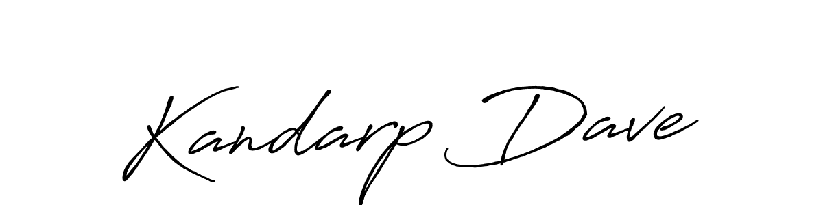 Create a beautiful signature design for name Kandarp Dave. With this signature (Antro_Vectra_Bolder) fonts, you can make a handwritten signature for free. Kandarp Dave signature style 7 images and pictures png