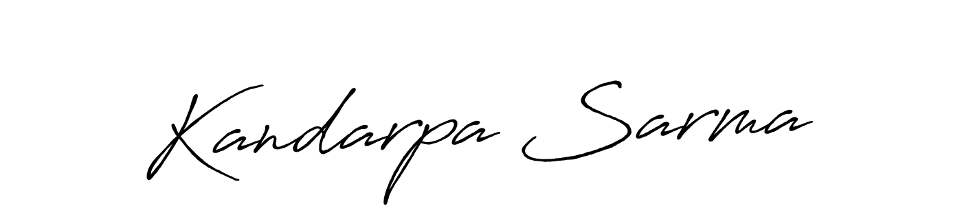 Create a beautiful signature design for name Kandarpa Sarma. With this signature (Antro_Vectra_Bolder) fonts, you can make a handwritten signature for free. Kandarpa Sarma signature style 7 images and pictures png