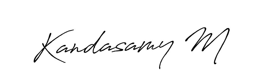 Use a signature maker to create a handwritten signature online. With this signature software, you can design (Antro_Vectra_Bolder) your own signature for name Kandasamy M. Kandasamy M signature style 7 images and pictures png