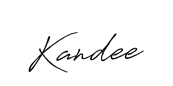 Kandee stylish signature style. Best Handwritten Sign (Antro_Vectra_Bolder) for my name. Handwritten Signature Collection Ideas for my name Kandee. Kandee signature style 7 images and pictures png