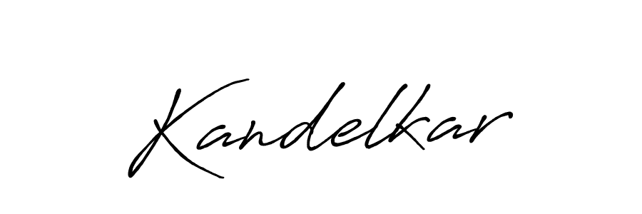 Make a beautiful signature design for name Kandelkar. With this signature (Antro_Vectra_Bolder) style, you can create a handwritten signature for free. Kandelkar signature style 7 images and pictures png