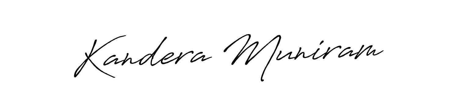 Make a beautiful signature design for name Kandera Muniram. With this signature (Antro_Vectra_Bolder) style, you can create a handwritten signature for free. Kandera Muniram signature style 7 images and pictures png