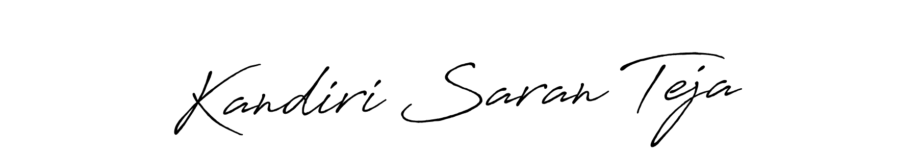 Make a beautiful signature design for name Kandiri Saran Teja. With this signature (Antro_Vectra_Bolder) style, you can create a handwritten signature for free. Kandiri Saran Teja signature style 7 images and pictures png