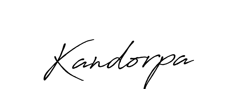 Use a signature maker to create a handwritten signature online. With this signature software, you can design (Antro_Vectra_Bolder) your own signature for name Kandorpa. Kandorpa signature style 7 images and pictures png