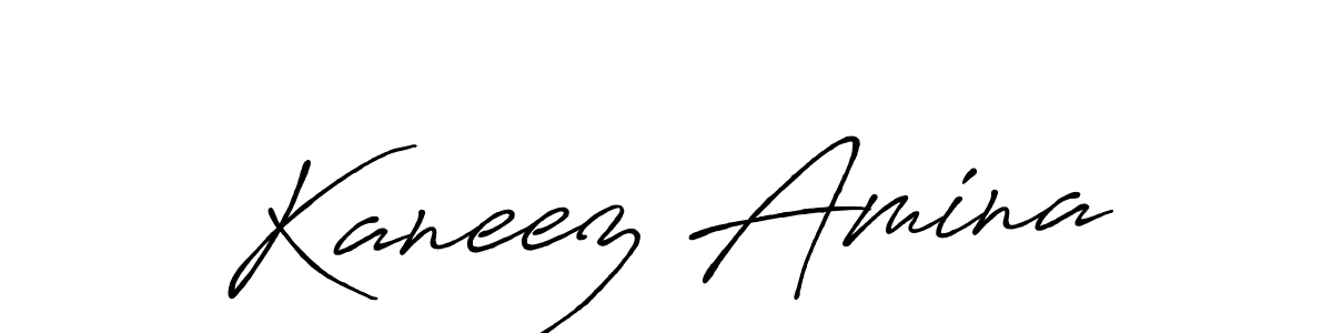 Create a beautiful signature design for name Kaneez Amina. With this signature (Antro_Vectra_Bolder) fonts, you can make a handwritten signature for free. Kaneez Amina signature style 7 images and pictures png