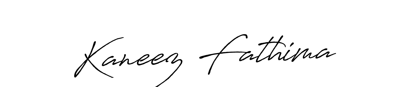 Create a beautiful signature design for name Kaneez Fathima. With this signature (Antro_Vectra_Bolder) fonts, you can make a handwritten signature for free. Kaneez Fathima signature style 7 images and pictures png