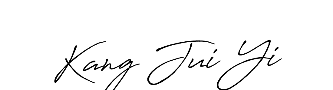 Create a beautiful signature design for name Kang Jui Yi. With this signature (Antro_Vectra_Bolder) fonts, you can make a handwritten signature for free. Kang Jui Yi signature style 7 images and pictures png