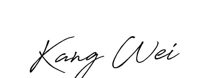 How to make Kang Wei signature? Antro_Vectra_Bolder is a professional autograph style. Create handwritten signature for Kang Wei name. Kang Wei signature style 7 images and pictures png