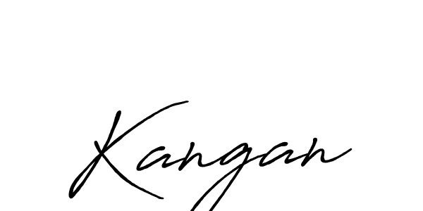 Also we have Kangan name is the best signature style. Create professional handwritten signature collection using Antro_Vectra_Bolder autograph style. Kangan signature style 7 images and pictures png