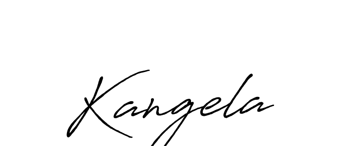 How to make Kangela signature? Antro_Vectra_Bolder is a professional autograph style. Create handwritten signature for Kangela name. Kangela signature style 7 images and pictures png