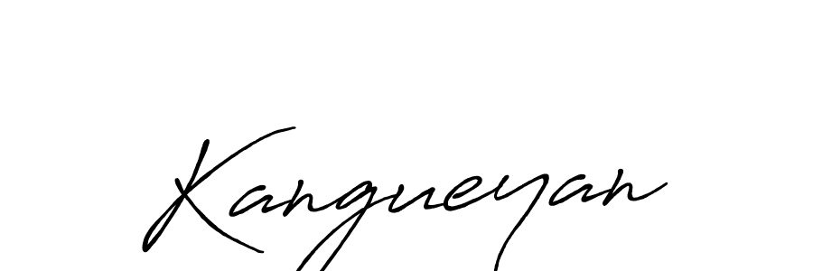Use a signature maker to create a handwritten signature online. With this signature software, you can design (Antro_Vectra_Bolder) your own signature for name Kangueyan. Kangueyan signature style 7 images and pictures png