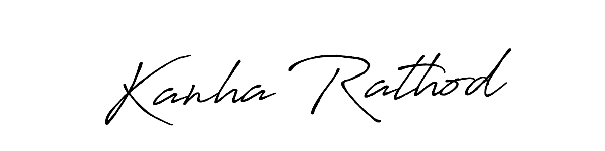 Kanha Rathod stylish signature style. Best Handwritten Sign (Antro_Vectra_Bolder) for my name. Handwritten Signature Collection Ideas for my name Kanha Rathod. Kanha Rathod signature style 7 images and pictures png