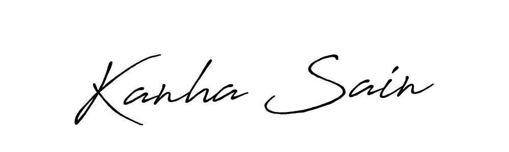 Create a beautiful signature design for name Kanha Sain. With this signature (Antro_Vectra_Bolder) fonts, you can make a handwritten signature for free. Kanha Sain signature style 7 images and pictures png