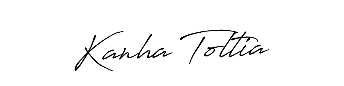 Use a signature maker to create a handwritten signature online. With this signature software, you can design (Antro_Vectra_Bolder) your own signature for name Kanha Toltia. Kanha Toltia signature style 7 images and pictures png