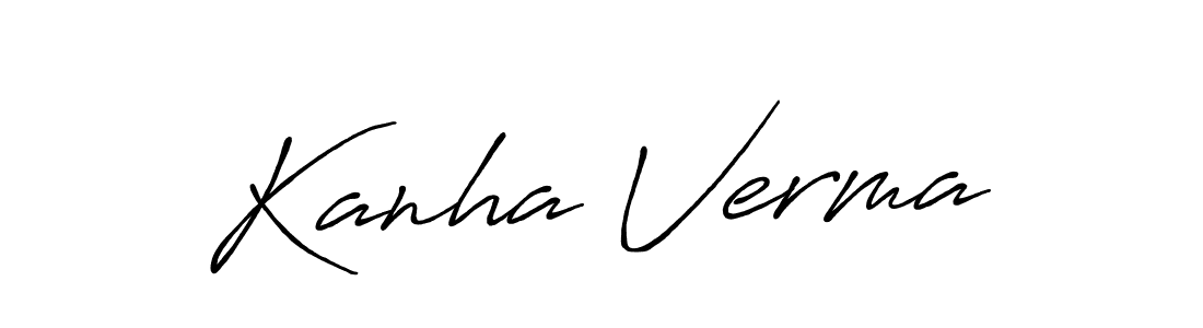 Create a beautiful signature design for name Kanha Verma. With this signature (Antro_Vectra_Bolder) fonts, you can make a handwritten signature for free. Kanha Verma signature style 7 images and pictures png