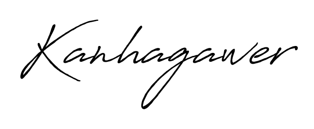 Express your personality with a custom Kanhagawer signature crafted with Antro_Vectra_Bolder typography. Free transparent PNG download available. Kanhagawer signature style 7 images and pictures png