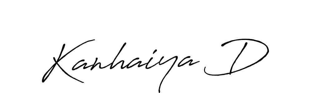 Kanhaiya D stylish signature style. Best Handwritten Sign (Antro_Vectra_Bolder) for my name. Handwritten Signature Collection Ideas for my name Kanhaiya D. Kanhaiya D signature style 7 images and pictures png