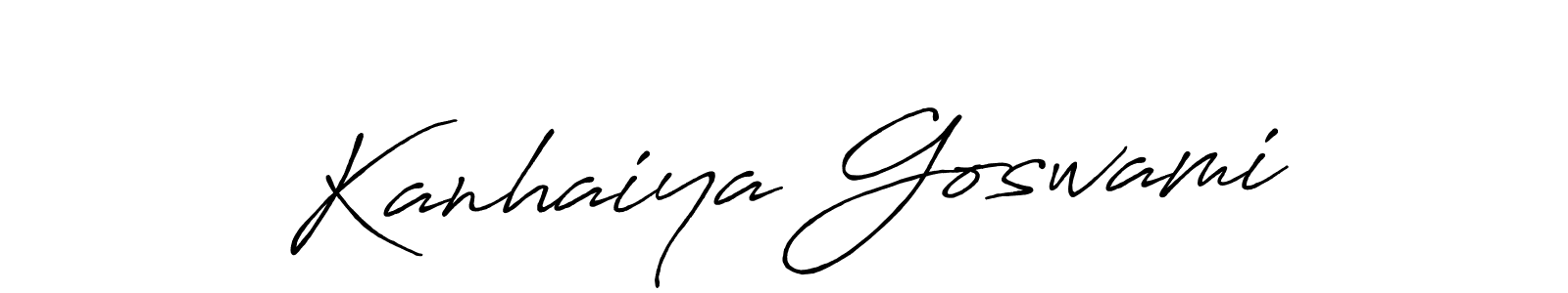 It looks lik you need a new signature style for name Kanhaiya Goswami. Design unique handwritten (Antro_Vectra_Bolder) signature with our free signature maker in just a few clicks. Kanhaiya Goswami signature style 7 images and pictures png