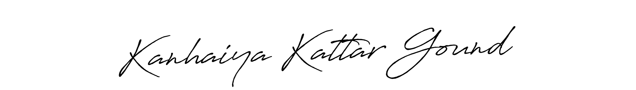 Make a beautiful signature design for name Kanhaiya Kattar Gound. With this signature (Antro_Vectra_Bolder) style, you can create a handwritten signature for free. Kanhaiya Kattar Gound signature style 7 images and pictures png