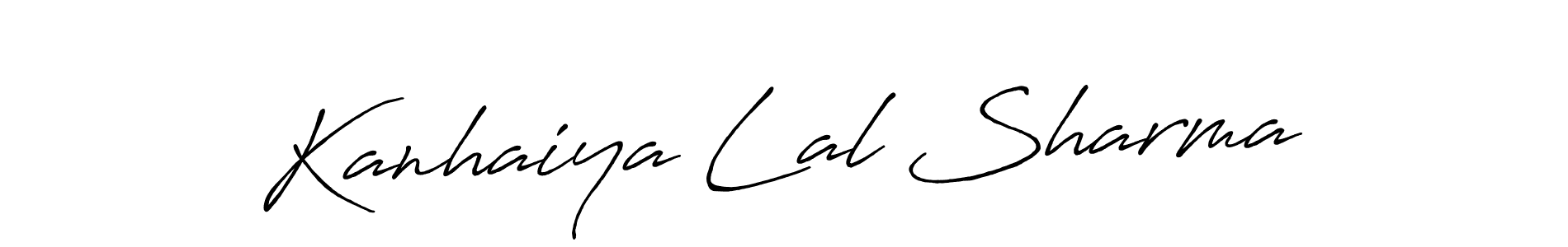 Make a beautiful signature design for name Kanhaiya Lal Sharma. With this signature (Antro_Vectra_Bolder) style, you can create a handwritten signature for free. Kanhaiya Lal Sharma signature style 7 images and pictures png