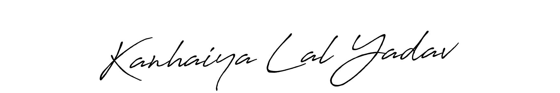 Create a beautiful signature design for name Kanhaiya Lal Yadav. With this signature (Antro_Vectra_Bolder) fonts, you can make a handwritten signature for free. Kanhaiya Lal Yadav signature style 7 images and pictures png