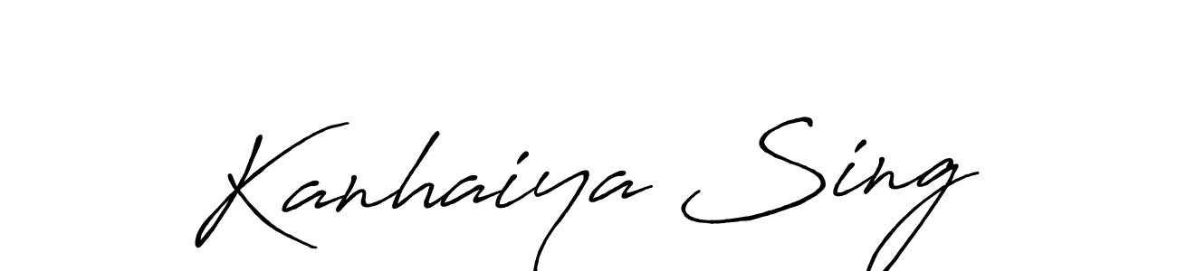 Kanhaiya Sing stylish signature style. Best Handwritten Sign (Antro_Vectra_Bolder) for my name. Handwritten Signature Collection Ideas for my name Kanhaiya Sing. Kanhaiya Sing signature style 7 images and pictures png