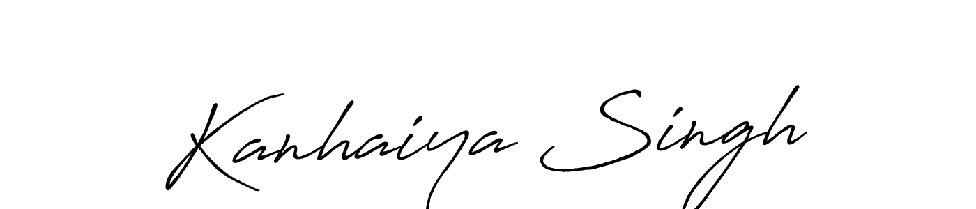 Kanhaiya Singh stylish signature style. Best Handwritten Sign (Antro_Vectra_Bolder) for my name. Handwritten Signature Collection Ideas for my name Kanhaiya Singh. Kanhaiya Singh signature style 7 images and pictures png