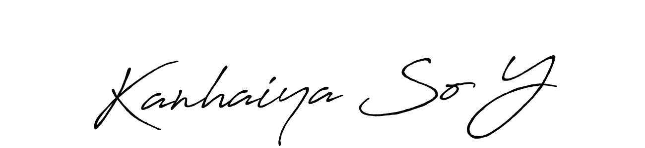 Once you've used our free online signature maker to create your best signature Antro_Vectra_Bolder style, it's time to enjoy all of the benefits that Kanhaiya So Y name signing documents. Kanhaiya So Y signature style 7 images and pictures png