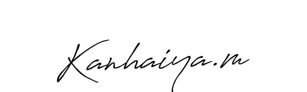 How to make Kanhaiya.m name signature. Use Antro_Vectra_Bolder style for creating short signs online. This is the latest handwritten sign. Kanhaiya.m signature style 7 images and pictures png