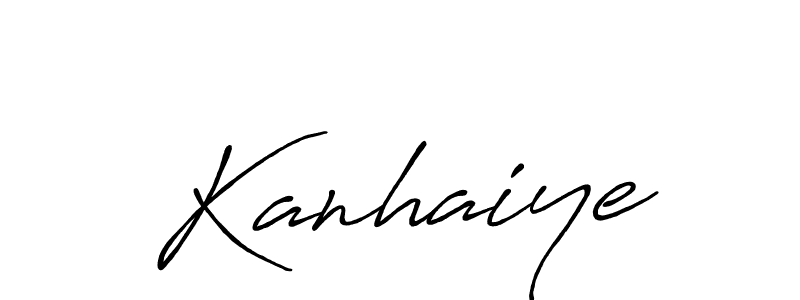 Use a signature maker to create a handwritten signature online. With this signature software, you can design (Antro_Vectra_Bolder) your own signature for name Kanhaiye. Kanhaiye signature style 7 images and pictures png