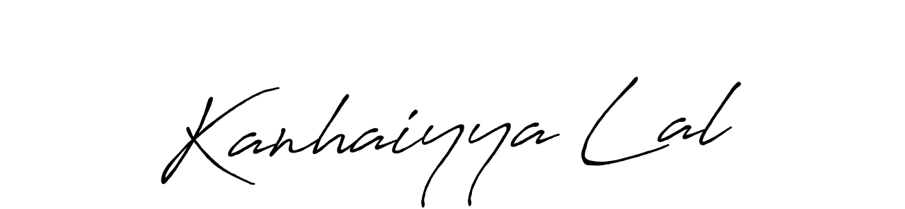 Make a beautiful signature design for name Kanhaiyya Lal. With this signature (Antro_Vectra_Bolder) style, you can create a handwritten signature for free. Kanhaiyya Lal signature style 7 images and pictures png