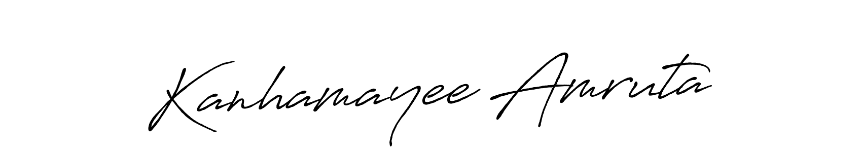 Also You can easily find your signature by using the search form. We will create Kanhamayee Amruta name handwritten signature images for you free of cost using Antro_Vectra_Bolder sign style. Kanhamayee Amruta signature style 7 images and pictures png