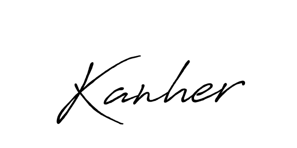 The best way (Antro_Vectra_Bolder) to make a short signature is to pick only two or three words in your name. The name Kanher include a total of six letters. For converting this name. Kanher signature style 7 images and pictures png
