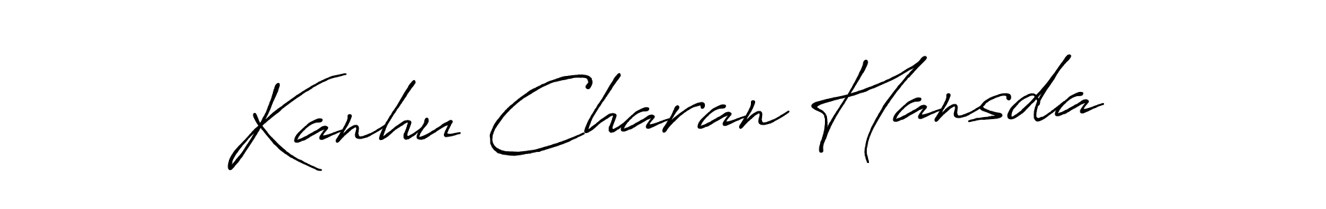 Create a beautiful signature design for name Kanhu Charan Hansda. With this signature (Antro_Vectra_Bolder) fonts, you can make a handwritten signature for free. Kanhu Charan Hansda signature style 7 images and pictures png