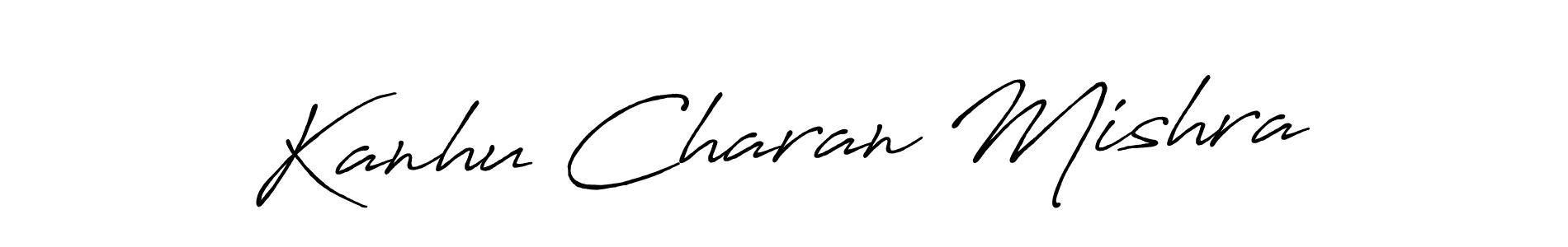 How to make Kanhu Charan Mishra name signature. Use Antro_Vectra_Bolder style for creating short signs online. This is the latest handwritten sign. Kanhu Charan Mishra signature style 7 images and pictures png