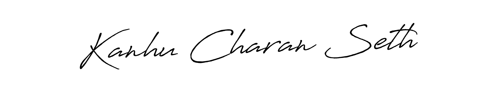 Make a beautiful signature design for name Kanhu Charan Seth. With this signature (Antro_Vectra_Bolder) style, you can create a handwritten signature for free. Kanhu Charan Seth signature style 7 images and pictures png