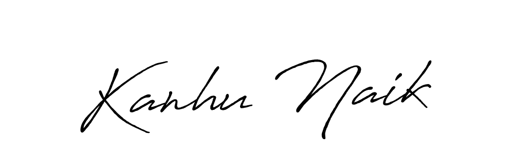 Make a beautiful signature design for name Kanhu Naik. With this signature (Antro_Vectra_Bolder) style, you can create a handwritten signature for free. Kanhu Naik signature style 7 images and pictures png