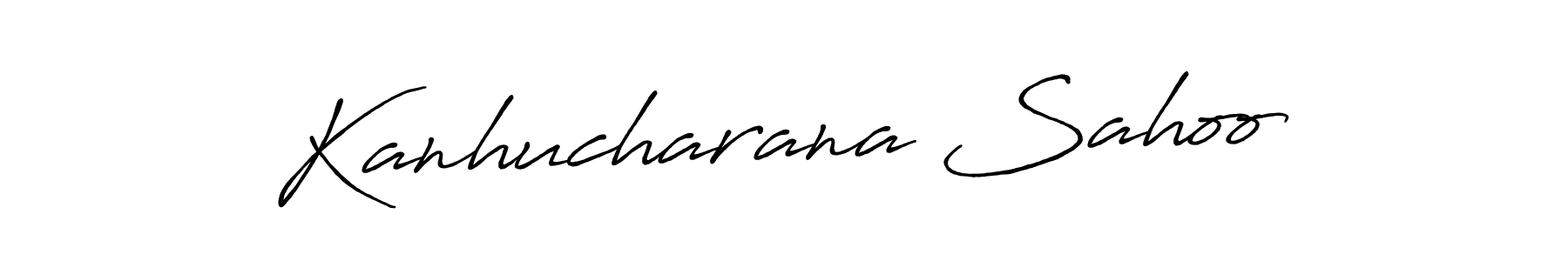 Create a beautiful signature design for name Kanhucharana Sahoo. With this signature (Antro_Vectra_Bolder) fonts, you can make a handwritten signature for free. Kanhucharana Sahoo signature style 7 images and pictures png