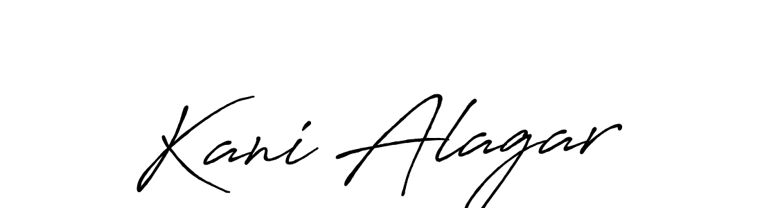 Use a signature maker to create a handwritten signature online. With this signature software, you can design (Antro_Vectra_Bolder) your own signature for name Kani Alagar. Kani Alagar signature style 7 images and pictures png