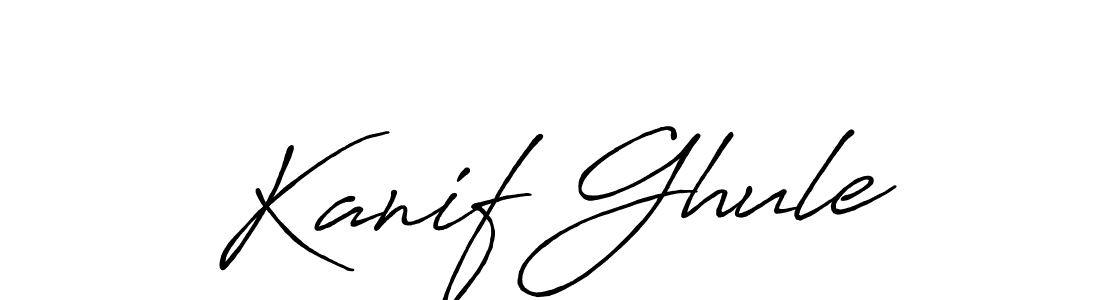 Design your own signature with our free online signature maker. With this signature software, you can create a handwritten (Antro_Vectra_Bolder) signature for name Kanif Ghule. Kanif Ghule signature style 7 images and pictures png