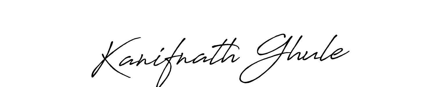 Create a beautiful signature design for name Kanifnath Ghule. With this signature (Antro_Vectra_Bolder) fonts, you can make a handwritten signature for free. Kanifnath Ghule signature style 7 images and pictures png